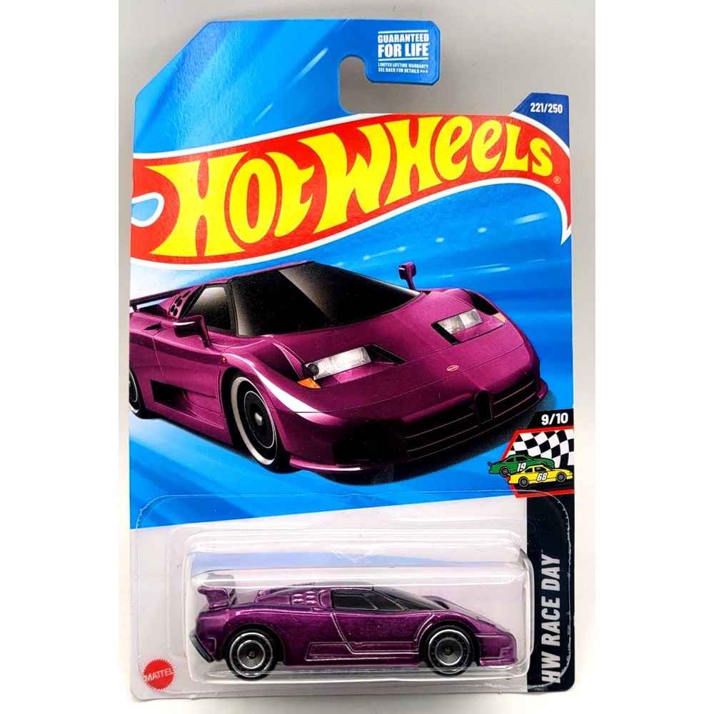 Hot Wheels SUPER TREASURE HUNT Bugatti EB110 SS HW Race Day 1:64